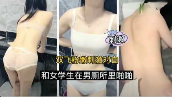 HomyAV-姐妹花双飞，粉嫩小穴 在男厕做爱太刺激了